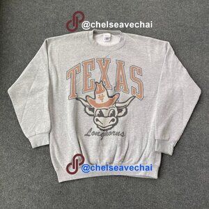 Vintage University of Texas Longhorns Sweatshirt Go Longhorns Football Shirt tee